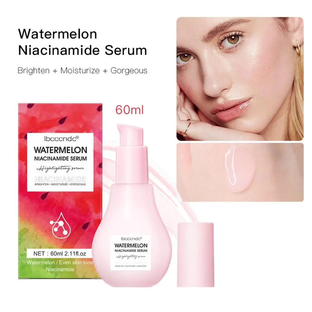 

Watermelon Niacinamide Face Serum Glow Dew Drops Hydrating Serum Lightweight Facial Serum Priming Liquid Highlighter SKin Care