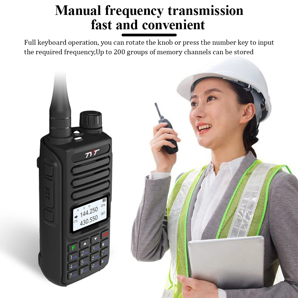 TYT TH-98 Teyitong walkie-talkie UV dual frequency outdoor long distance high power mountain waterproof  (8W high power)
