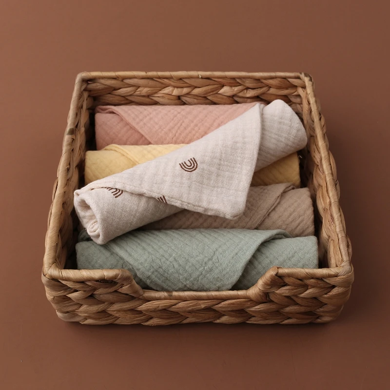 

5 Pcs/Set Baby Towels Muslin Cloth Hand Face Wipes Saliva Bib Handkerchief Gauze Cotton Boys Girls Washcloth
