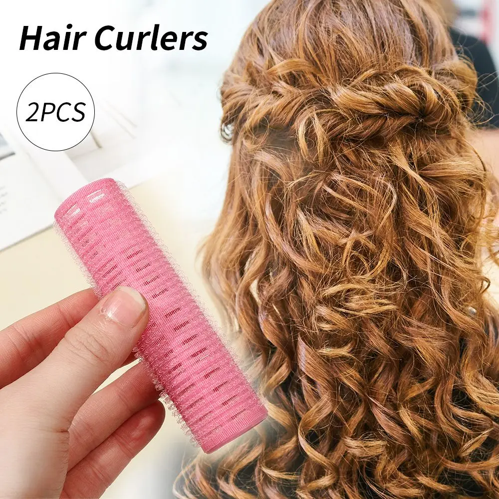 

DIY Plastic Self-adhesive Fixable Curling Tube Hair Curlers Air Bangs Clip Spiral