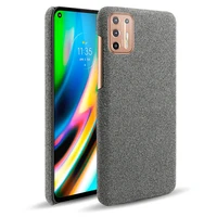 funda for moto g9 plus case hard pc shockproof woven textile fabric cloth back cover for motorola g9 plus %d1%87%d0%b5%d1%85%d0%be%d0%bb