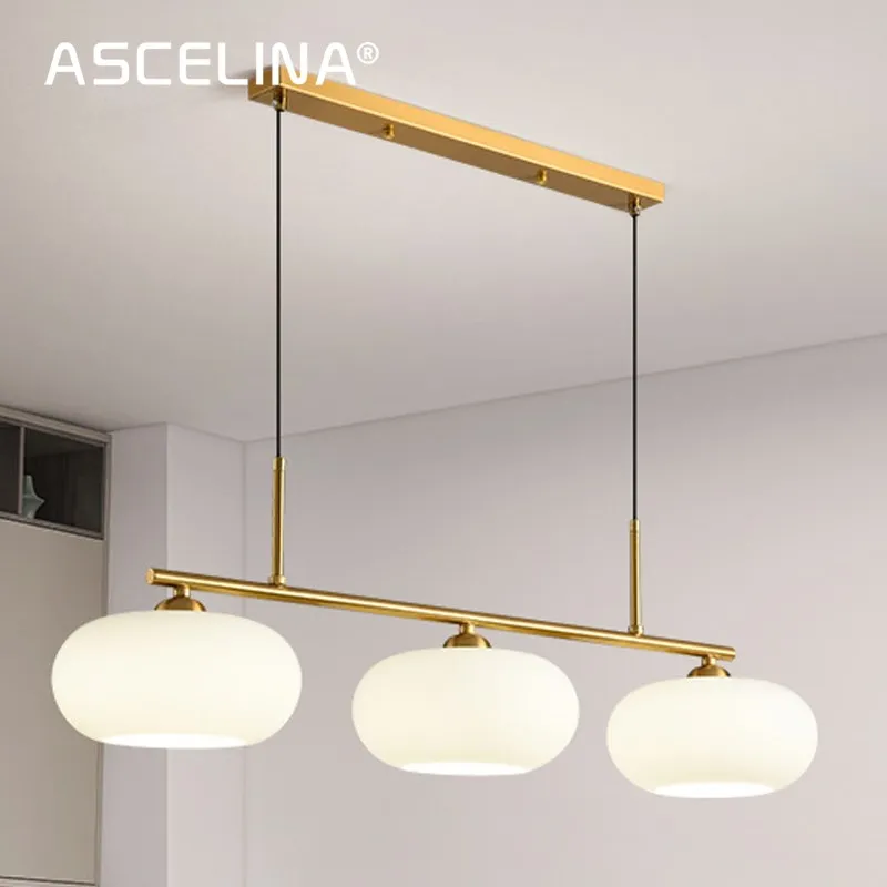 

Modern Led Glass Chandelier Luxury Living Room Kitchen Island Dining Table Pendant Light Restaurant Home Decoration Pendant Lamp