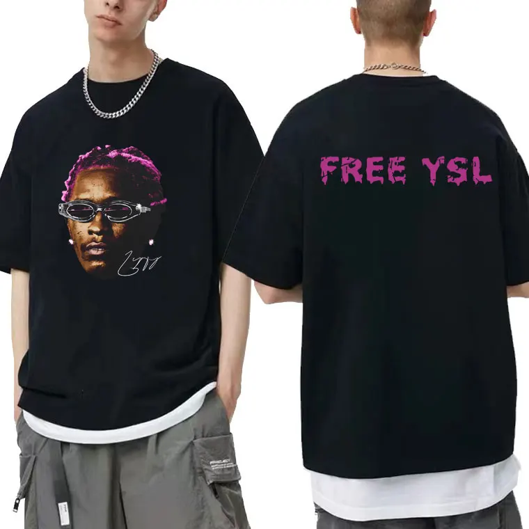 

Rapper Concert Young Thug Thugger Hip Hop Oversized T-shirt Men Women Casual Fashion Short Sleeve Tshirt Regular Men's Tops Tees