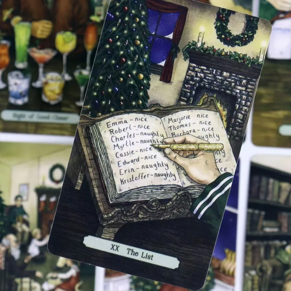 10 3*6 см Yuletide Tarot Hope warm и Cheer для самое замечательное время года 78 шт. карт