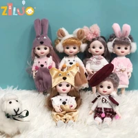 newest 112 17cm bjd dolls princess 13 ball jointed doll suit set childrens toys little girls birthday gifts 3 years old up