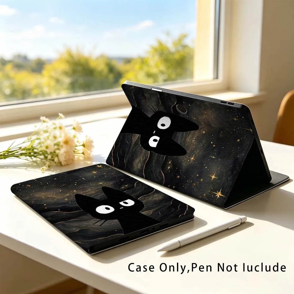 Фото Чехол для планшета Cat Starry Night для OPPO VIVO IQOO OnePlus Realme Pad 3 Pro 13 12.1 11.61 11.4 10.36 11 дюймов, мягкий №3