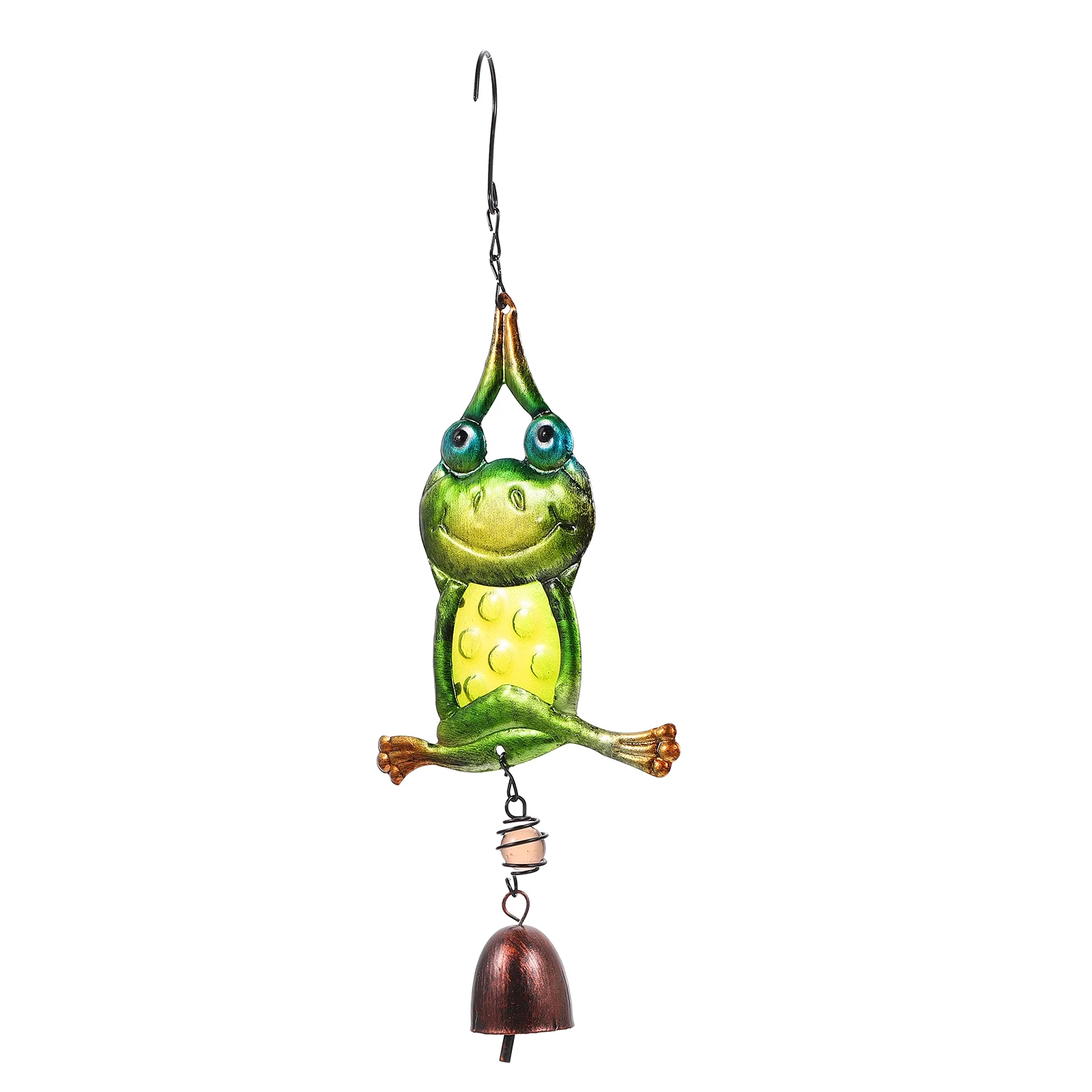 

Yoga Frog Wind Chimes Home Pendant Outdoor Ornament Vintage Decor Hanging Decoration Props Photo