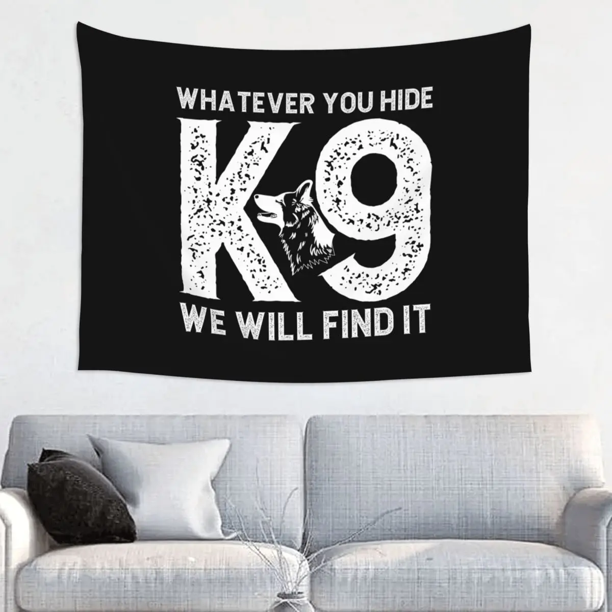 Гобелен K9 полиция собака манга хиппи украшение для спальни гобелены домашний