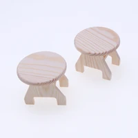 1pc dollhouse mini round tea table wooden furniture model scene accessories small round table