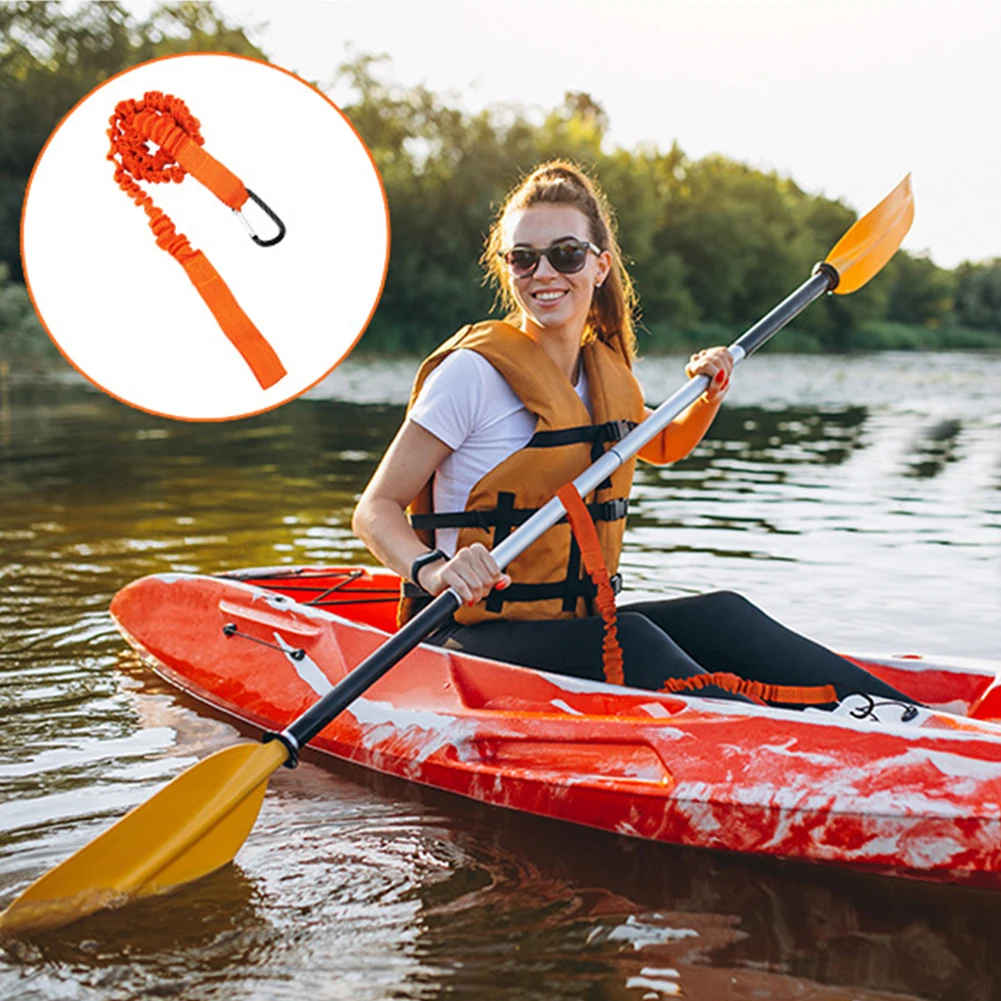 Эластичный поводок для весла каяка с предохранительным крючком привязка удочки