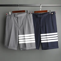 tb suit shorts mens and womens same style five point pants business casual british straight pants summer thin section