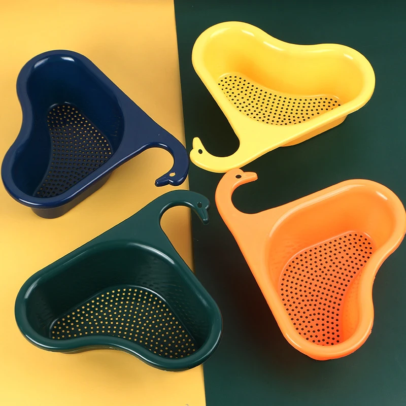 

Thicken Plastic Faucet Hanging Basket Drain Strainer Sink Drain Rack Drainage Basket Sink Strainer Fruit Washing Basket