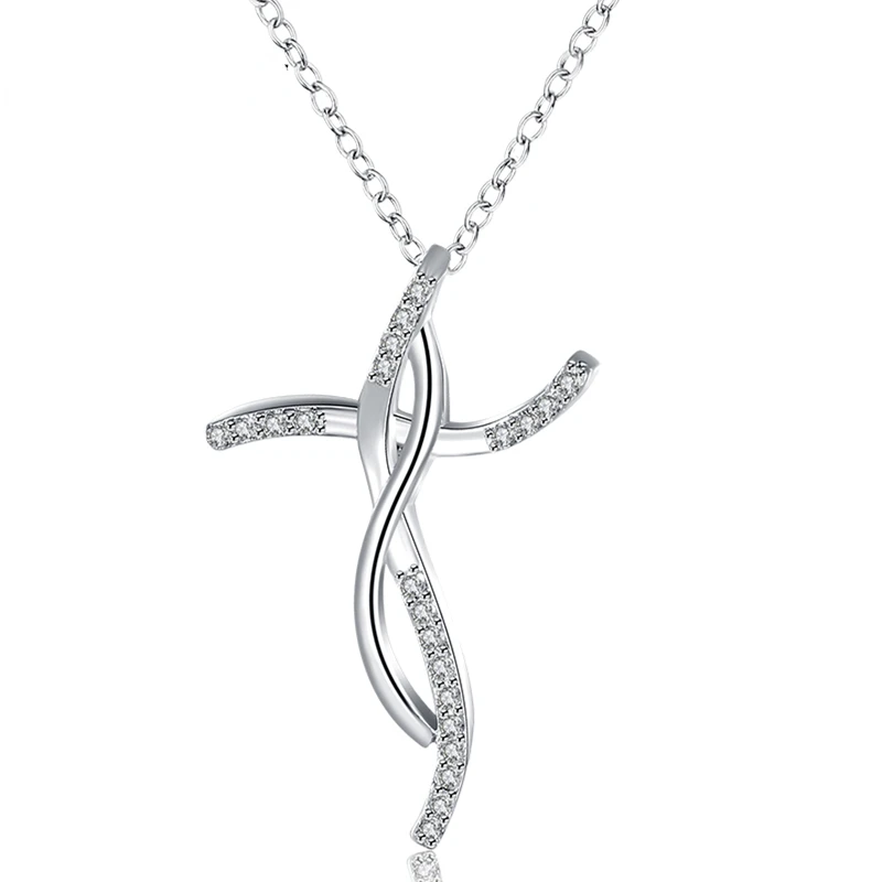 

Женское и мужское ожерелье из серебра 925 пробы с кулоном-крестом