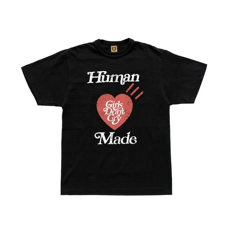 

Human Made T-Shirt Girls Don't Cry Men Women 1:1 high quality English Love Pattern T-Shirt Casual Short Sleeve