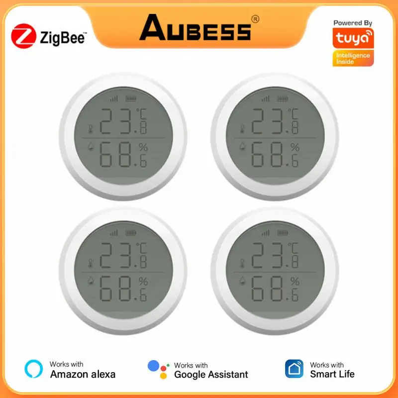 

Tuya ZigBee Temperature And Humidity Sensor Smart Indoor Hygrometer Thermometer With LCD Display Used With Google Assistant Hub