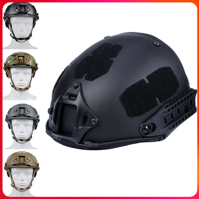 

Outdoor Tactical Helmet with NVG Mount and Side Rails Airsoft Paintball CS War Game Helmets