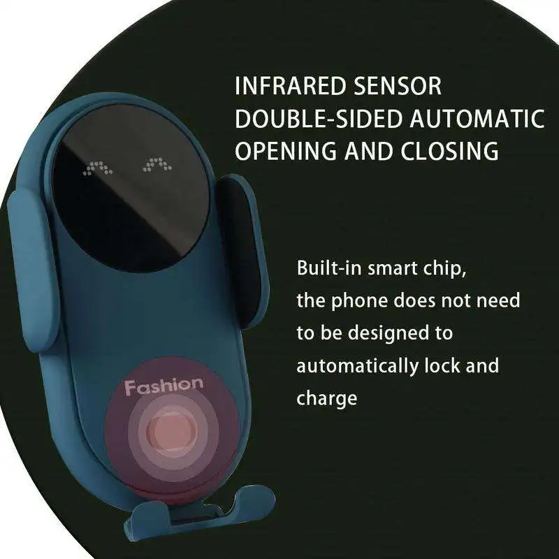 15W Car Wireless Charger Auto Car Mount Phone Holder For iPhone 14 13 12 11 Pro Samsung Xiaomi Infrared Induction Fast Charging
