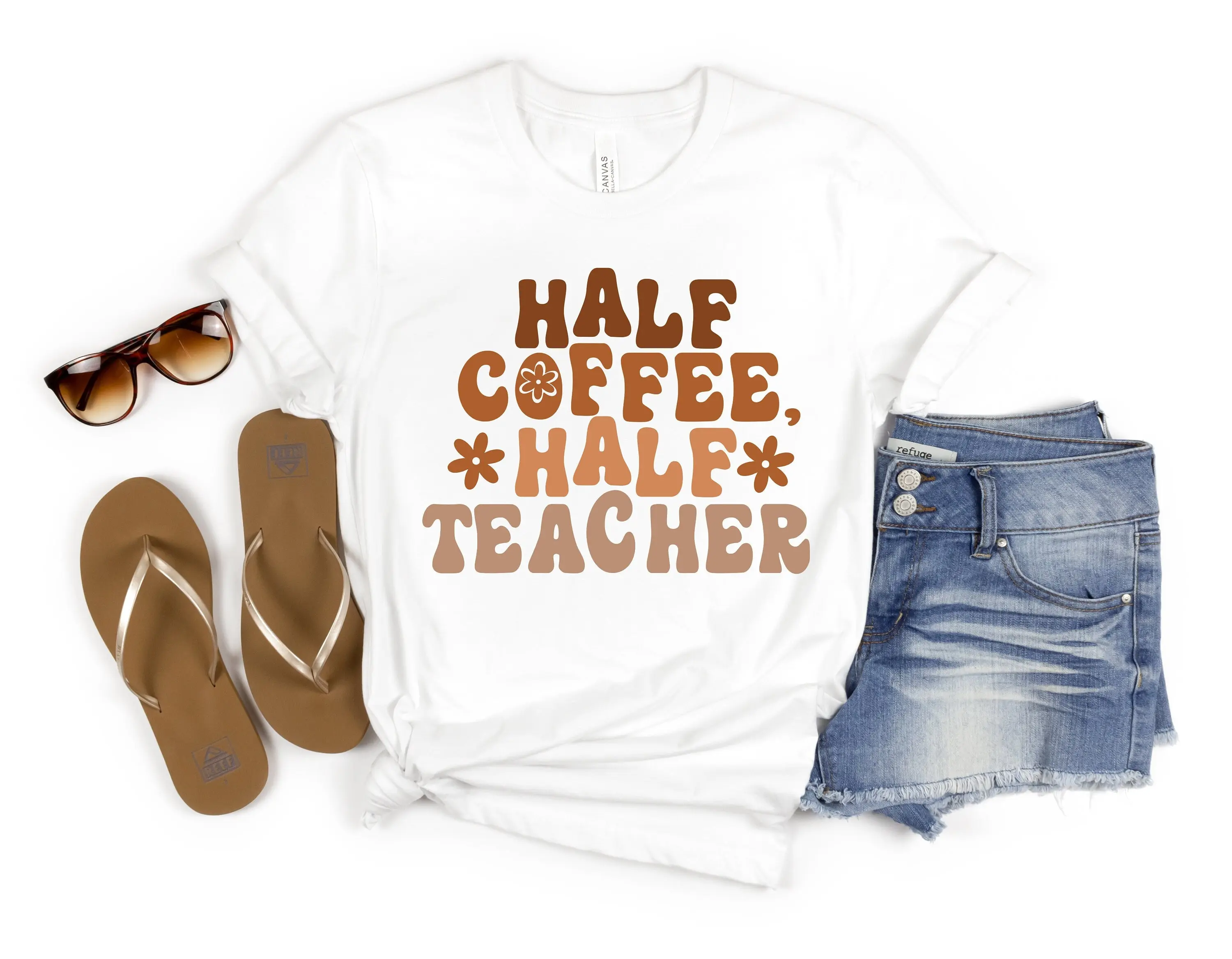 Футболка PEDRAZA Хлопок с изображением кофе половины учителя