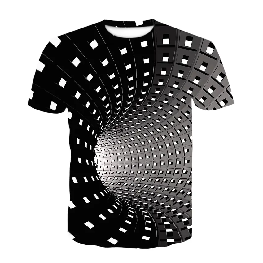 

New Swirl Short Sleeve T-shirt Summer Men's T-shirt Men's Casual Top 3DT-Shirts Fashion O-Neck Shirt Large Size Streetwears