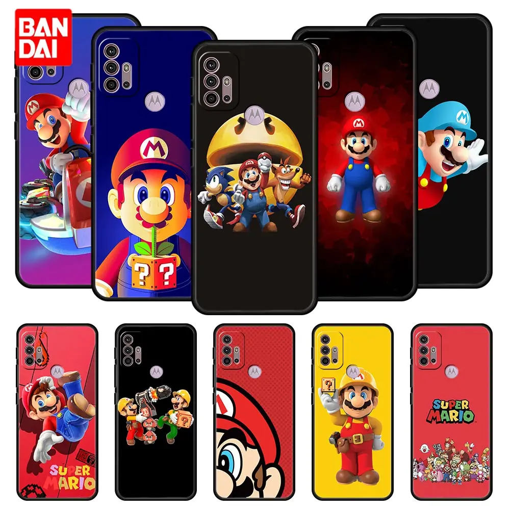 

Cover Case for Motorola Moto G30 G50 G60 G8 G9 G200 G31 G60s Power Plus Play Lite Soft Fashion Style Original Super Mario