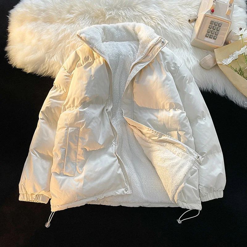 Winter Fleece Thicke Jacket Men Warm Fashion 5-color Casual Down Jacket Men Korean Loose Short Coat Mens Parker Clothes M-3XL