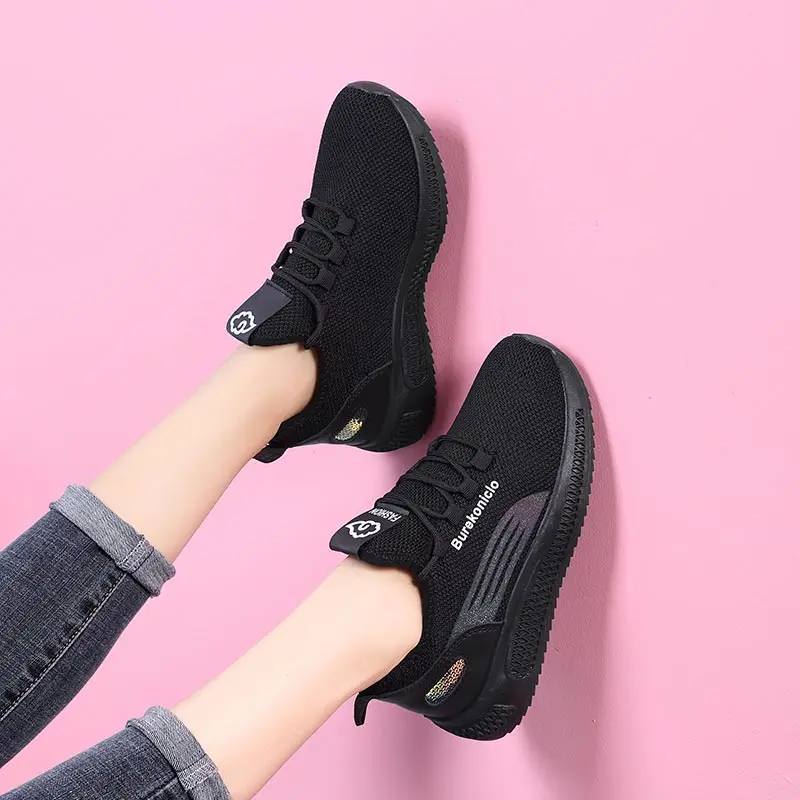 

Нескользящая спортивная обувь для женщин Shuse кроссовки Air Shoses 2022 Женская Черная Спортивная обувь Air беговые кроссовки для женщин для спорта