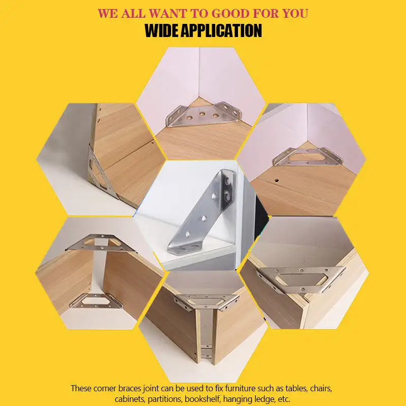 4 шт. угловые коннекторы для мебели из нержавеющей стали |