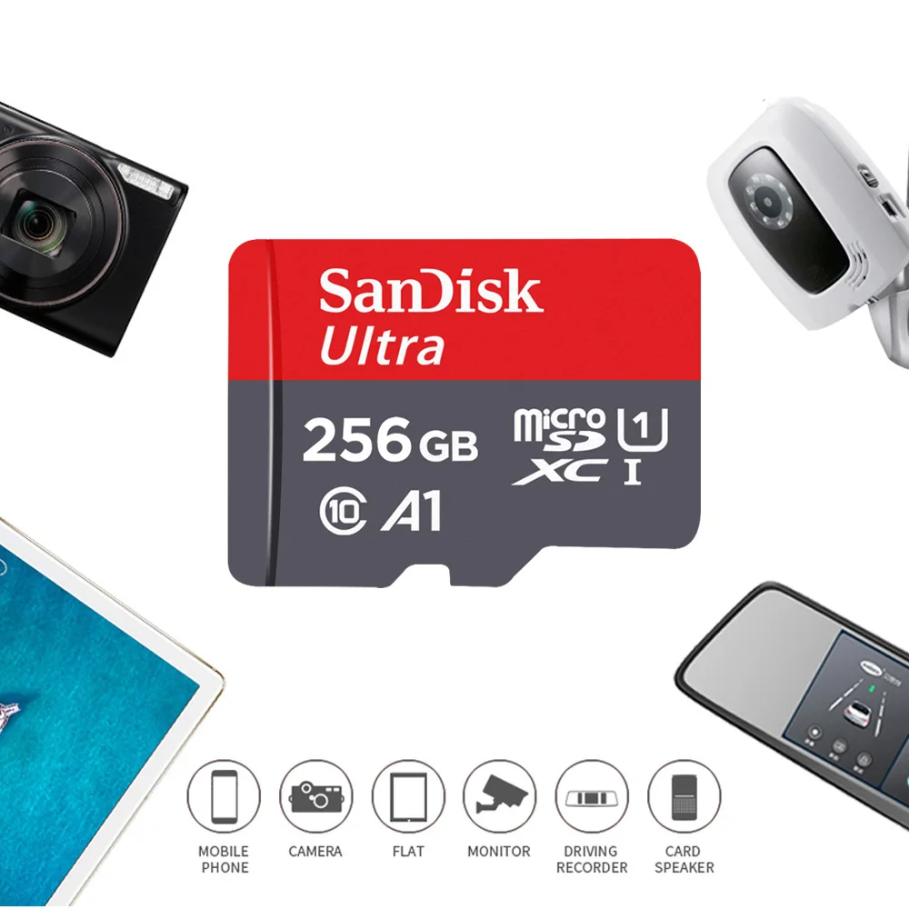 SanDisk карта памяти Micro SD класс 10 64 ГБ 32 16 128 512 256