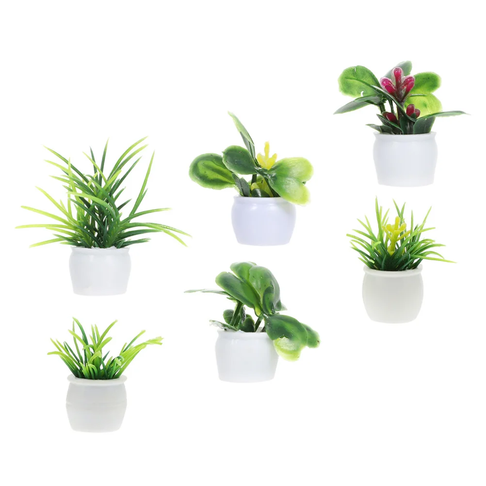 

Plantminiature Bonsai Potted Flowerpots Minimicro Green Fake Figurines Pot Decoration Accessories Miniatures Modelfor Figurine