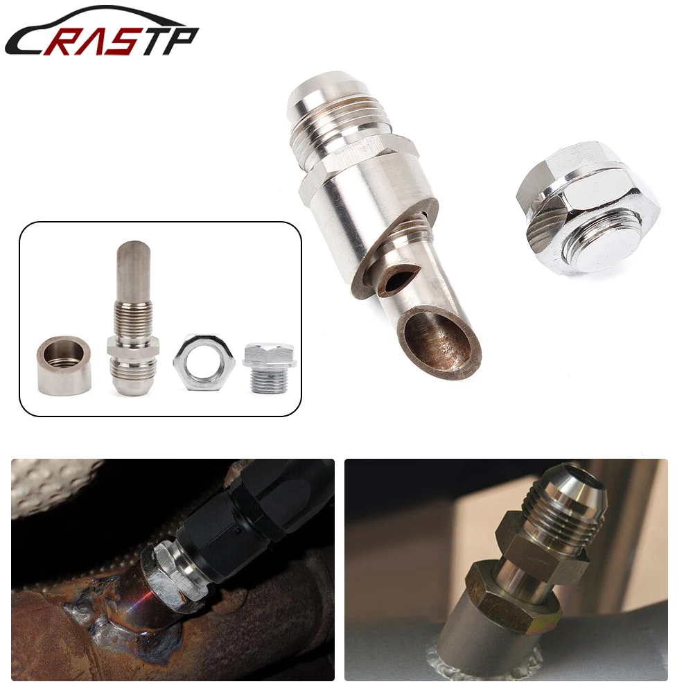 

RASTP-Universal E-VAC Scavenger Kit Stainless Steel Exhaust Vacuum Kit Catch Can Vent With T304 SS E-VAC Fitting M18x1.5 CR1019