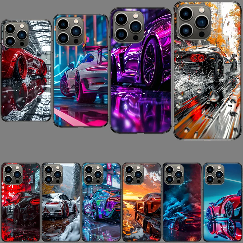 JDM Tokyo Drift Sports Car Male Men Phone Case For Apple Iphone 15+ 14 Plus 16 Pro Max 12 13 Mini 11 X XS XR Cover Shell