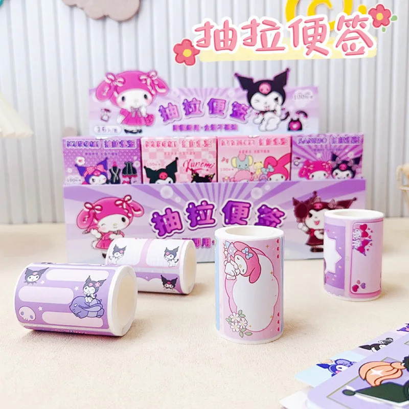 Sanrio Kuromi выдвижной блокнот липкая бумага прилипающая книжка регулируемая