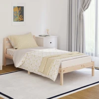 day bed frame solid pine wood bed bedroom furniture brown 90x200cm