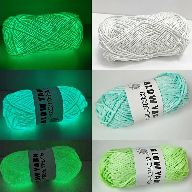 100% Polyester Noctilucent Thread Glow In The Dark For DIY Hand Knitting Cross Stitch Cardigan Scarf Weave Functional The Yarn
