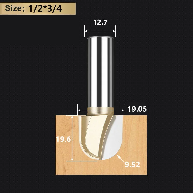 

Tideway Углубленная деревообрабатывающая круглая фреза из карбида вольфрама, хвостовик 1/2 1/4 дюйма, профессиональные фрезы с глубокими канавками для дерева