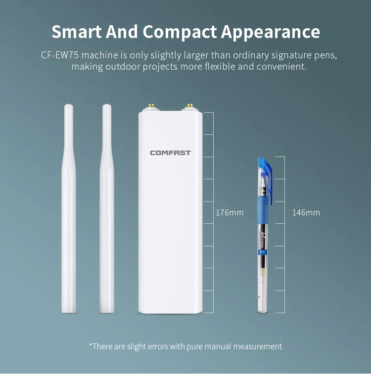 COMFAST dual band 1200Mbps outdoor wireless AP CF-EW75 high power 24V POE power supply hotspot wifi access point