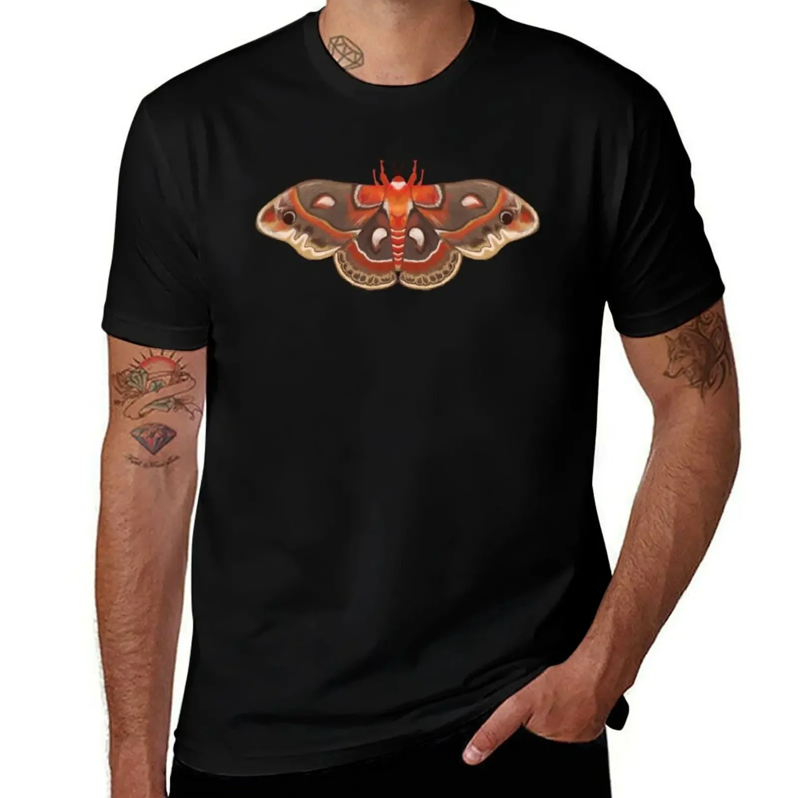Футболка Cecropia Moth летние топы роскошные мужские футболки для больших и высоких