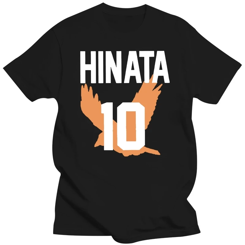 Haikyuu футболки, Джерси Hinata Number 10 Karasuno футболки, 100% хлопок, Мужская футболка с круглым вырезом и коротким рукавом, высокое качество, большой размер