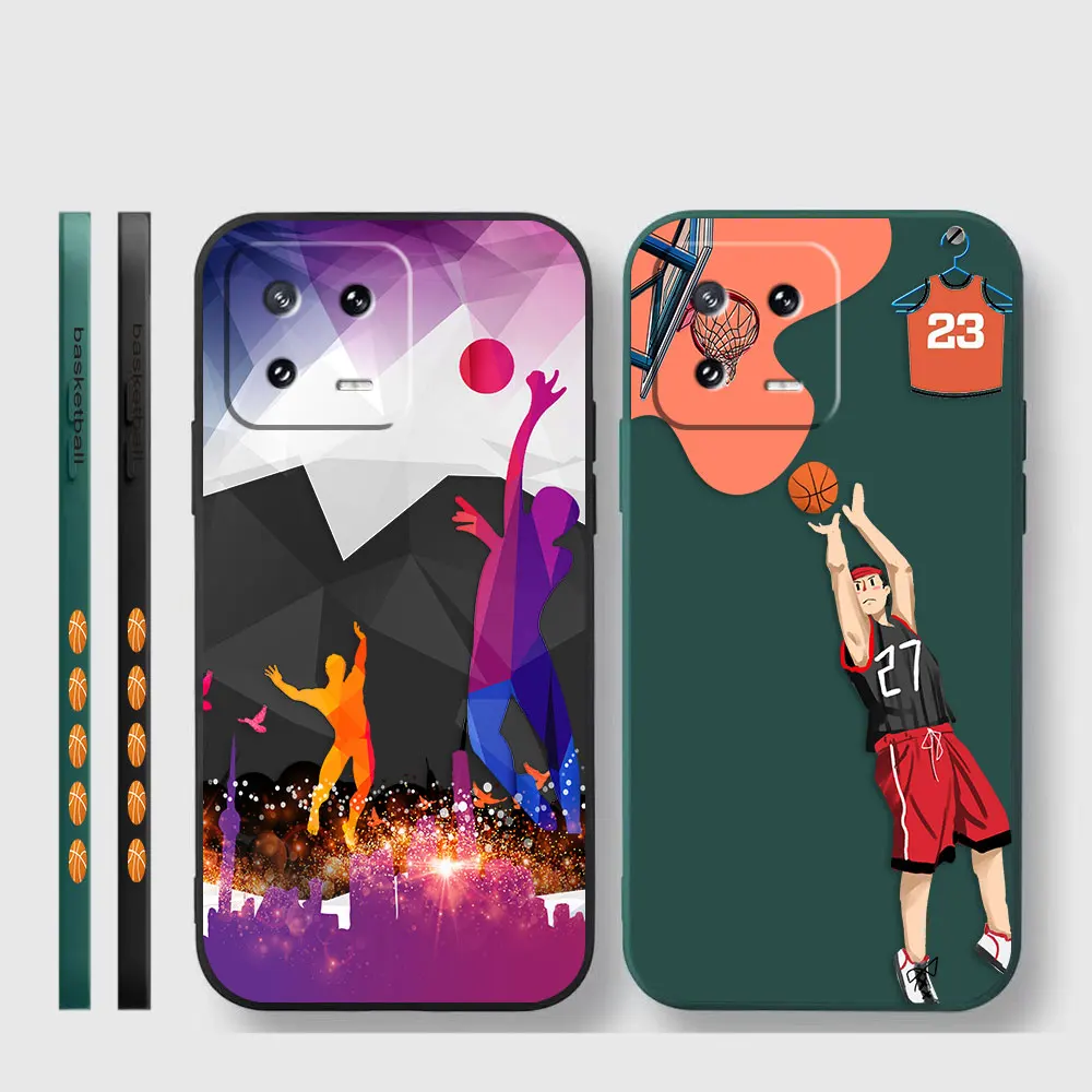 Case For Xiaomi PCOO F3 F4 F5 M3 M4 M5 X3 X5 MIX 3 4 Black Shark 4 5 GT Pro 4G 5G Case Funda Shell The Art Of Painted Basketball