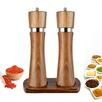 6 8 10 salt and pepper grinder solid wood spice pepper grinder powerful adjustable ceramic grinder kitchen cooking tools