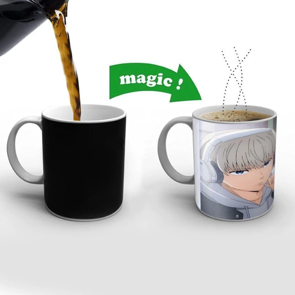 Кофейные кружки в стиле аниме чашка меняющая цвет термочувствительная для чая
