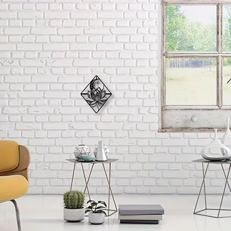 Металлический Декор В Виде Лотоса Настенное Искусство Подвесная Скульптура С