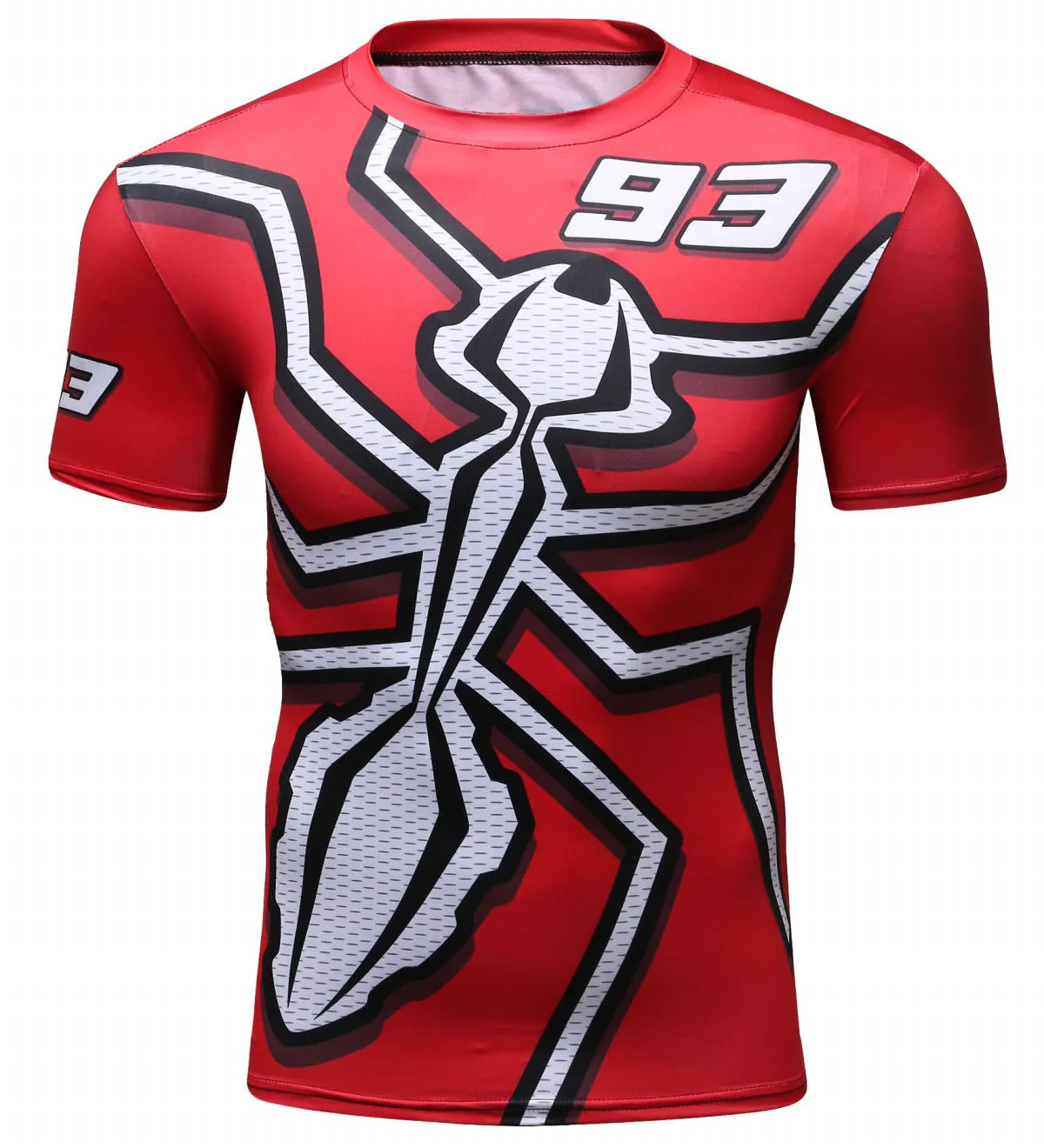 

Men's Compression Shirts Short Sleeve Print Breathable Shirt Fitness Running Sports Training Fashion Baselayer Tee（1259）
