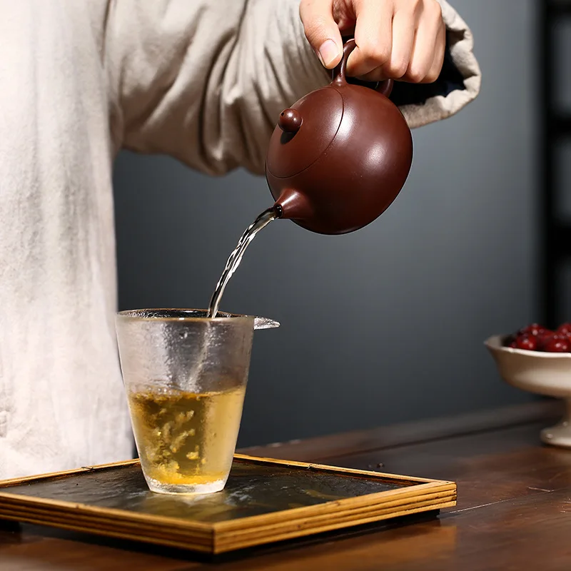 Высокое качество Исин глиняный чайник знаменитый ручной работы фиолетовый песок