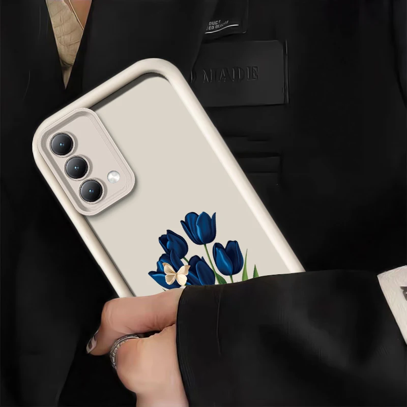 Фото Силиконовый чехол для телефона Infinix Tecno Pova 9 7 Ultra 6 Neo Camon 50 40 Pro Spark 40C 20C 6 Go 1 2024 с цветочным узором в виде тюльпанов №3