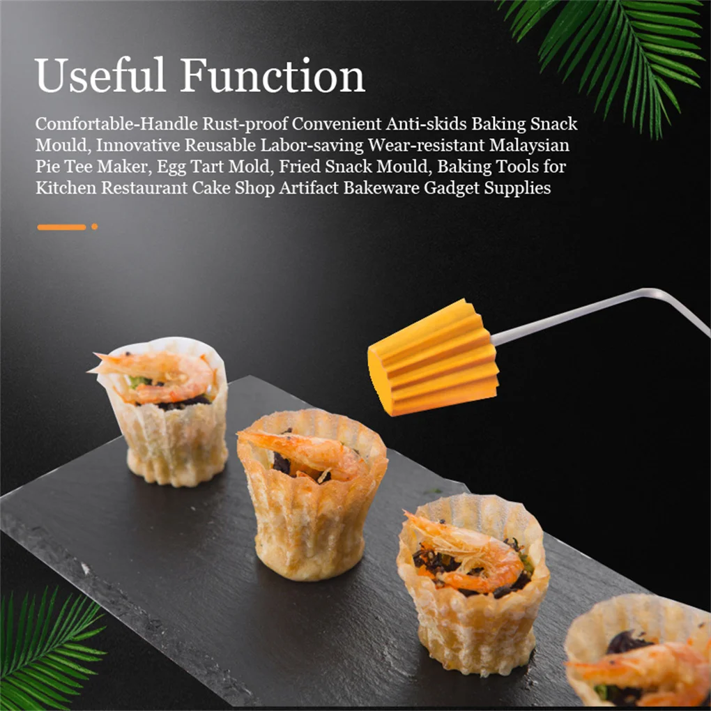 

Malaysian Pie Tee Maker Comfortable-Handle Rust-proof Convenient Fried Snack Mould Reusable Baking Tool Kitchen