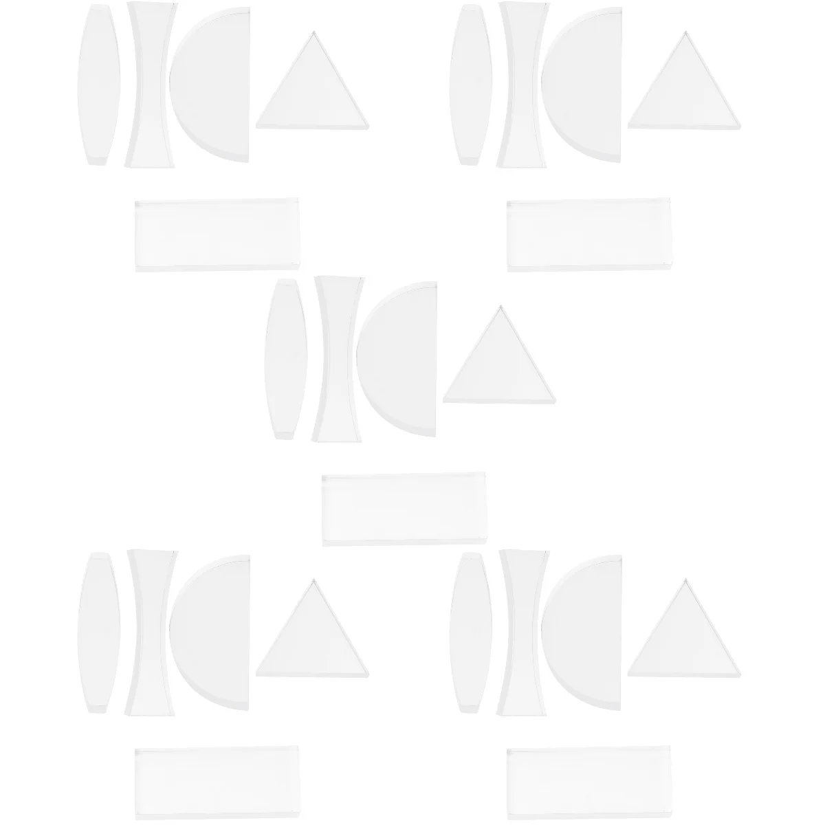 

25 Pcs Optical Lens Plastic Glass Acrylic Convex Concave for Teaching Physics