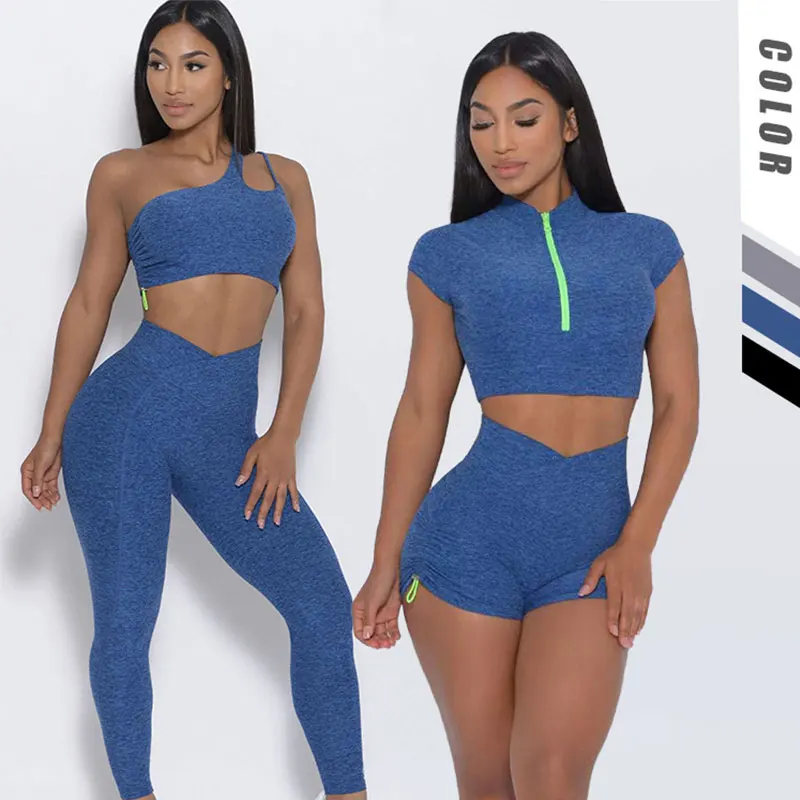 

Women's Seamless Leggings Fitness Gym Clothes High Waist Yoga Pants Sports Tights Running Yoga Shorts Sexy Bra Training Suit