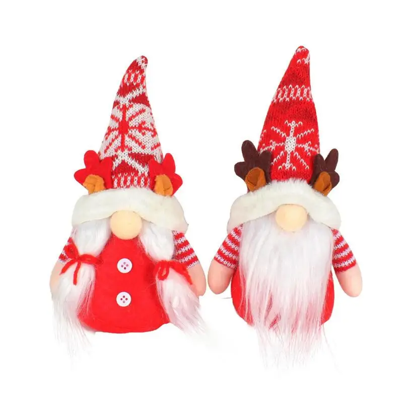 Christmas Gnome Plush Doll Decorative Santa Gnome Christmas Figurine Merry Christmas Stuffed Cloth Gnome For Home Decorations