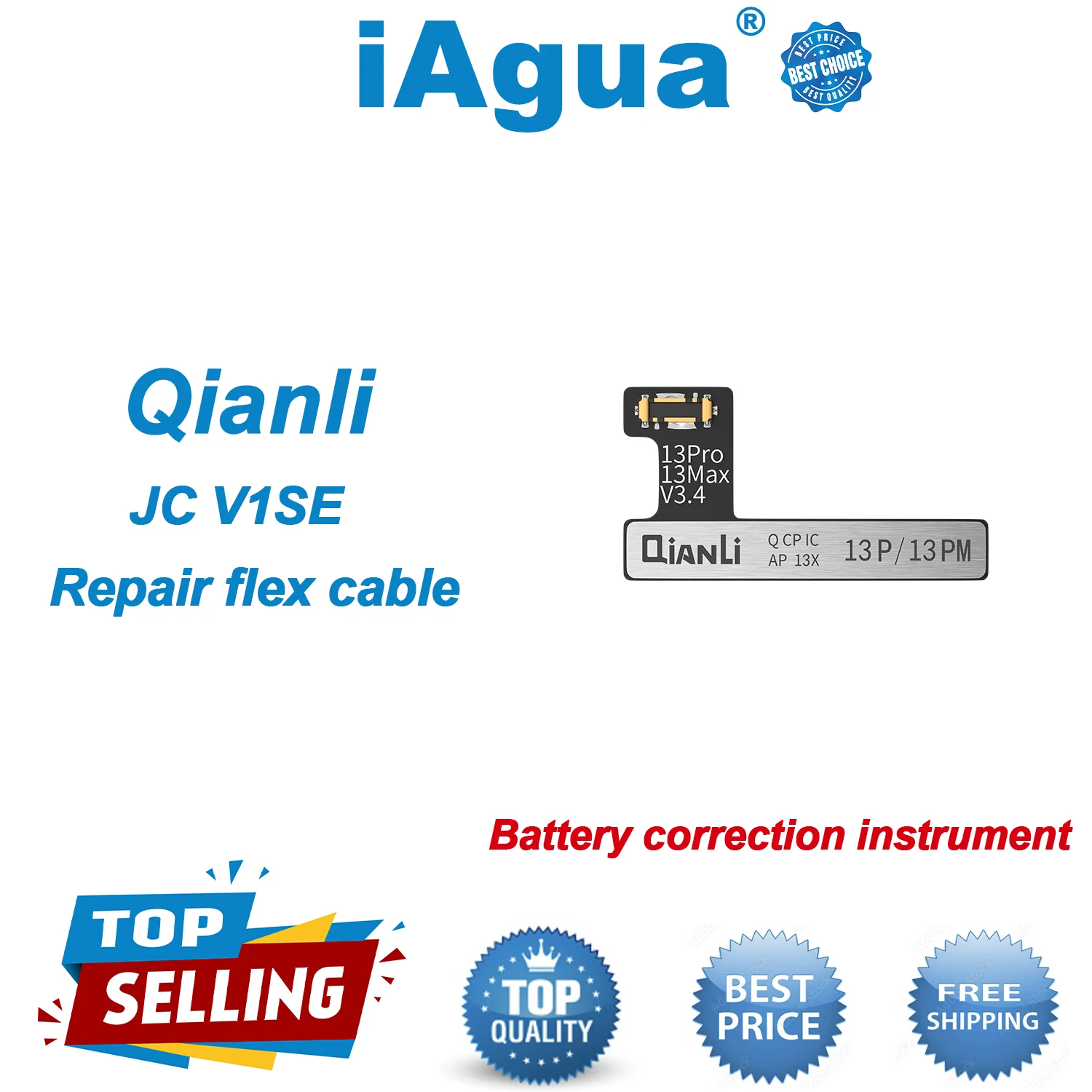 

Плата JC QianLi Luban i2c для ремонта батареи, гибкий шлейф для iPhone 13, 12, 11 Pro Max, V1S, icopy Plus, бирка Apollo на замену кабеля для ремонта, 2 шт.
